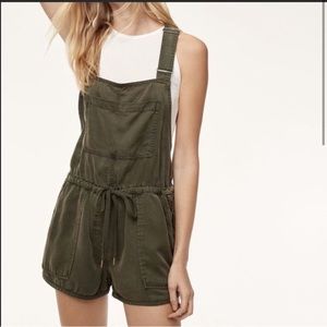 Wilfred Aritzia Free Romper / Shortalls - Khaki Green - Small